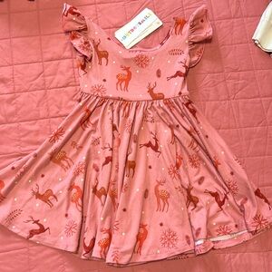 DOT DOT SMILE || reindeer and snowflake dress